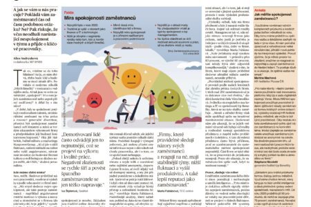 MF Dnes, článek Jak se měří zaměstnanecké štěstí, 23. 10. 2025
